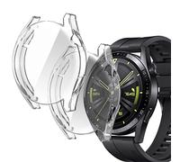 sciuU Coque pour Huawei GT 3 46mm, [Ensemble de 2] Boîtiers Étui de Protection avec Protection D'écran en TPU Flexible, Anti-Chocs Spécialement pour Smart Watch GT3 - Clair * 2