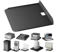 sciuU Étagère Murale Universelle - Support en Acier Inoxydable pour Routeur, Mini PC, TV Box, Enceinte Intelligente, Xbox, Projecteur - 20 * 20cm - Support Métallique Robuste Capacité de Charge 15kg