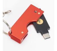 sciuU Étui Métallique avec Design Pliable Rotatif Compatible avec Yubico Security Key C NFC/YubiKey 5C NFC / 5C NFC FIPS, USB-C - Coqueen Alliage d’Aluminium de Protection Anti-Rayure