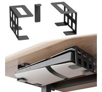 sciuU Horizontal Montage sous Bureau/Support Mural Vertical - Compatible PS5 Pro Digital, PS5 Slim Digital, Xbox Series S, Xbox One Support Console pour Mur/Bureau en Acier Inoxydable