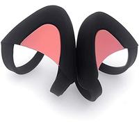 sciuU Kitty Ears Décoratif pour Casque, Oreilles en Silicone Décoration de Chat Mignon, Compatible avec Gaming Headsets Sony/HyperX, Installation avec Sangles de Fixation Réglables, Noir