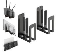 sciuU Support Mural en Métal, Dual-Layer Universel pour 2 Appareils < 38 mm | Étagère Murale Universelle pour Ordinateur Portable, Tablette, Clavier, E-Reader, Box TV, Routeur, Laptop