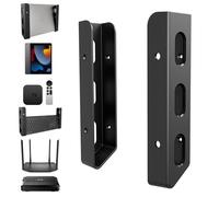 sciuU Support Mural Universel pour Ordinateur Portable, Tablette, Box TV - Compatible avec MacBook, iPad, Surface, Dell, ASUS, HP - pour Appareils jusqu'à 35mm d'Épaisseur, Fixation par Vis/Adhésif