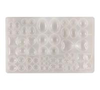 Scivokaval cabochon Gem Bijoux Moule en silicone ovale en forme de larme carré Cœur formes rondes pour la création de boucles d'oreilles pendantes artisanales en argile polymère Résine époxy Jetant