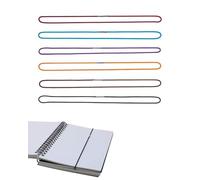 SCJJZ 6 Pièces Bandes Élastiques Fournitures De Bureau Travelers Notebook Elastic Bands Notebook Replacement Accessories Leather Journal Elastic Bands Voyage Bande D'étanchéité Carnet(6 couleurs)