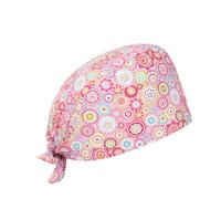 SCJJZ Charlottes médicales à usage unique,Bonnets femme,Casquette chirurgicale femme caricature mignonne coton casquette enveloppante médecin infirmière casquette (rose amour)