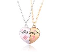 SCJJZ Colliers pour femme,collier de filles,Collier parent-enfant mère et fille, pendentif magnétique, bijoux cadeau fête des mères, cadeau bijoux pour femmes et filles