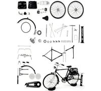 SCJJZ Maquette de vélo rétro DIY à l’échelle 1:10, mini ornement de bureau en métal, décoration pour étagères et vitrines, objet de collection pour amateurs de maquettes,aux adultes