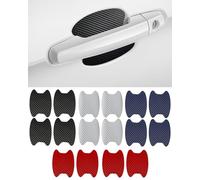 SCJJZ Poignées de Porte extérieure,Films de Protection pour poignée de Porte en Fiber de Carbone, 4 pièces, adaptés à la Plupart des véhicules (Grande Taille)