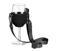 SCJJZ Porte-verres, porte gobelet cou, porte verres, Porte-Verre à Vin pour Cou avec Lanière Support,Support de Verre à Vin à Porter Autour du Cou,1 Pièce