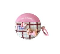 SCJLSDA Coque pour Huawei Freeclip mignonne, motif kawaii chien, lapin, éléphant, dessin animé, housse de protection créative pour écouteurs pour filles et garçons (chien rose)