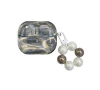 SCJLSDA Coque pour Samsung Galaxy Buds 3 FE (2025) / Buds 3 Pro/Buds 3, joli motif kawaii gris vif avec motif d'ondulation d'eau pour femmes et filles (A)