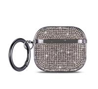 SCJLSDA Coque pour Samsung Galaxy Buds 3 FE/Buds 3/Buds 3 Pro, design à paillettes brillantes, coque de protection de luxe avec strass pour femmes et filles (noir)