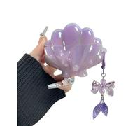 SCJLSDA Coque souple en silicone pour Huawei Freeclip 2 (2025) - Motif mignon 3D - Violet/vert/blanc - Pour écouteurs - (A)