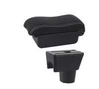 SCKCPNHNPP Boîte Accoudoir Accoudoir De Voiture en Cuir À Surface Incurvée Installation Simple pour Dacia pour Duster pour Oroc 2012 2013 2014 2015 2016 2017 2018(B2 Black White 3USB)