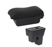 SCKCPNHNPP Boîte Accoudoir Accoudoir De Voiture en Cuir pour Jazz 2 pour Fit 2008 2009 2010 2011 2012 2013 Boîte De Rangement Surface Incurvée Accessoires(B2 Black Line 3USB)