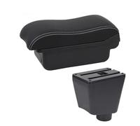 SCKCPNHNPP Boîte Accoudoir pour Clio 4 3 III IV Accoudoir De Voiture Boîte De Rangement Support Cendrier Accessoires De Surface Incurvée(C Black White NOUSB)