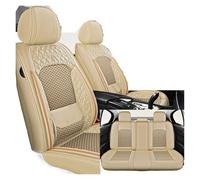 SCKCPNHNPP Housses De Siège Protection Coussin Siège Auto Cuir Éponge Haute Résilience Ensemble Complet Confort Toutes Saisons Plupart des Véhicules Protections Tout Compris(Beige)