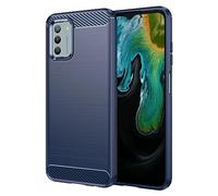 SCL Coque pour Nokia G42 5G Coque Nokia G42 5G [Bleu], Effet Fibre de Carbone Gel Grip Housse de Protection [Anti Rayures] [Anti-Collision] Coque Compatible avec Nokia G42 5G