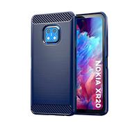 SCL Coque pour Nokia XR20 Coque Nokia XR20 [Bleu], Effet Fibre de Carbone Gel Grip Housse de Protection [Anti-Rayures] [Anti-Collision] Coque Compatible avec Nokia XR20