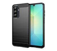 SCL Coque pour Samsung Galaxy A26 5G - Texture brossée antidérapante avec design en fibre de carbone - Housse de protection antichoc en TPU souple pour Samsung A26 5G - Noir