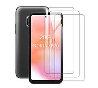 SCL Lot de 3 films de protection d'écran compatibles avec Nokia XR20 - Film en verre trempé - Film en verre trempé 2,5D à bords arrondis - Installation facile - Sans bulles - Dureté 9H