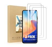 SCL Lot de 3 films de protection d'écran en verre trempé pour Motorola Edge 30 Neo - Anti-rayures, moins d'empreintes digitales - Compatible avec les coques - 9H