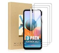 SCL Lot de 3 films de protection d'écran en verre trempé pour Nokia XR21 - Dureté 9H - Anti-traces de doigts - Sans bulles - Montage facile
