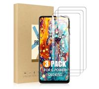 SCL Lot de 3 films de protection d'écran pour Motorola G Power 5G 2024 en verre trempé 9H entièrement transparent, anti-rayures, moins d'empreintes digitales, compatible avec les coques
