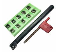 SCLCR Barre d'alésage indexable pour tour, longueur totale de 150 mm avec tige carrée de 12 x 9 mm, compatible avec inserts CCMT09T304/CCGX et support S12M-SCLCR09