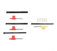 SCLCR Ensemble de barres d'alésage en alliage d'acier pour tour CNC avec inserts en carbure pour tournage interne, kit de 4 porte-outils comprenant les modèles S06K S07K S08K S10K et CCMT060204-HM