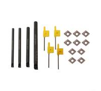 SCLCR06 Ensemble d'outils de tournage pour machines CNC, 7/8/10/12 mm S07K-S08K-S10K-S12M avec inserts en carbure CCMT0602 pour le travail des métaux industriels et la tenue de travail