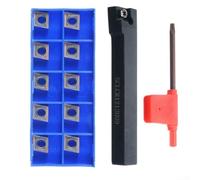 SCLCR1212H09 Kit complet de porte-outils d'usinage avec dix inserts en carbure CCMT09T304 adaptés à différents procédés