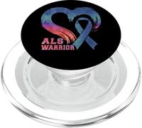 Sclérose latérale amyotrophique Ruban Bleu ALS Warrior PopSockets PopGrip pour MagSafe