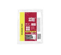 SCLEY Bache de protection peinture, 8 unité de bâches en plastique, film transparent largeur 4m, longueur 5m, 20m2, bache de protection PE-HD, épaisseur de matériau 7my, A0400-070405