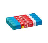 SCLEY Sacs À Déchets en LDPE Avec Ruban - Universels - Ceinture Intégrée - Durables -1 Paquet x 4 Pièces - Capacité 120L