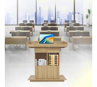 SCLGQUEI Pupitre en Bois Blanc avec Espace de Rangement - Pupitre Facile à Nettoyer et à Monter pour Les églises et Les salles de Classe, destiné aux Enseignants et aux orateurs