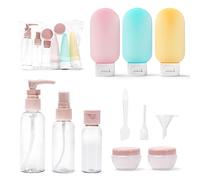 SCLLNDA 11 pièces Flacons de Voyage Bouteilles de Voyage Ensemble de Flacons Voyag avec Pots de Crème Flacons à Pompe Vaporisateurs pour Shampooing Lotion Revitalisan