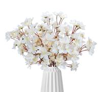 SCLLNDA 6pcs Branches de Pêcher Cerisier en Fleurs Artificielles Classique 41cm Faux Fleur de Cerisier Branches Décoration pour Vase Mariage Maison Bureau Fête Hôtel
