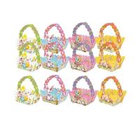 Sclmgo 12 Paniers En Papier pour Pâques, Boîtes à Bonbons et Biscuits, Boîtes à Friandises sur Le Thème de Pâques