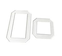 Sclmgo 2 Gabarits de Courtepointe, Gabarits de Courtepointe pour Débutants, Règles de Découpe Professionnelles En Acrylique Transparent, Fournitures de Loisi, Petit