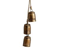 Sclmgo Cloche de Noël Métal Ornement Suspension Arbre Décoration Guirlande Charme Ancien Adaptée pour Porte Fenêtre Mur Cheminée Jardin Boutique Restaurant M, Style E
