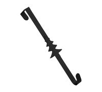 Sclmgo Crochet de Support de Couronne En Métal, Crochet de Suspension, Support de Guirlande, Résistant à L'usure, Facile à Installer, Adapté à La Porte D, Noir