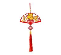 Sclmgo Décoration Suspendue pour Le Nouvel An Chinois, Décoration Festive, Ornement de Porte En Forme de Cheval, Caractères de Nœud Chinois, Matériau PVC Fu, Bénédictions