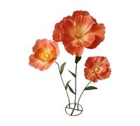 Sclmgo Fleur Artificielle Géante Décoration de Grandes Fleurs Arrangement Floral avec Base Accessoire Photographie Mariage Matériau PP Fer Mousse PE Adaptée, Orange