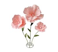 Sclmgo Fleur Artificielle Géante Décoration de Grandes Fleurs Arrangement Floral avec Base Accessoire Photographie Mariage Matériau PP Fer Mousse PE Adaptée, Rose