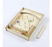 Sclmgo Jeu Éducatif Enfant Construction Créative en Bois avec Circuit Billes Peignable pour Compréhension s Principes Physiques et Coordination pour Divertissement Éducatif