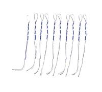 Sclmgo Lot de 10 pompons Tzitzit juifs, polyvalents, par exemple, comme châle de prière, accessoires pour jeans et t-shirts, bleu et blanc