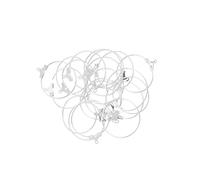 Sclmgo Lot de 20 Grandes Créoles Fines de 25 Mm, Rondes et Pendantes, à Faire Soi-même, Argent Blanc