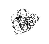 Sclmgo Lot de 20 Grandes Créoles Fines de 25 Mm, Rondes et Pendantes, à Faire Soi-même, Noir